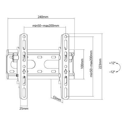 Support TV AMOVIBLE 23" - 43"